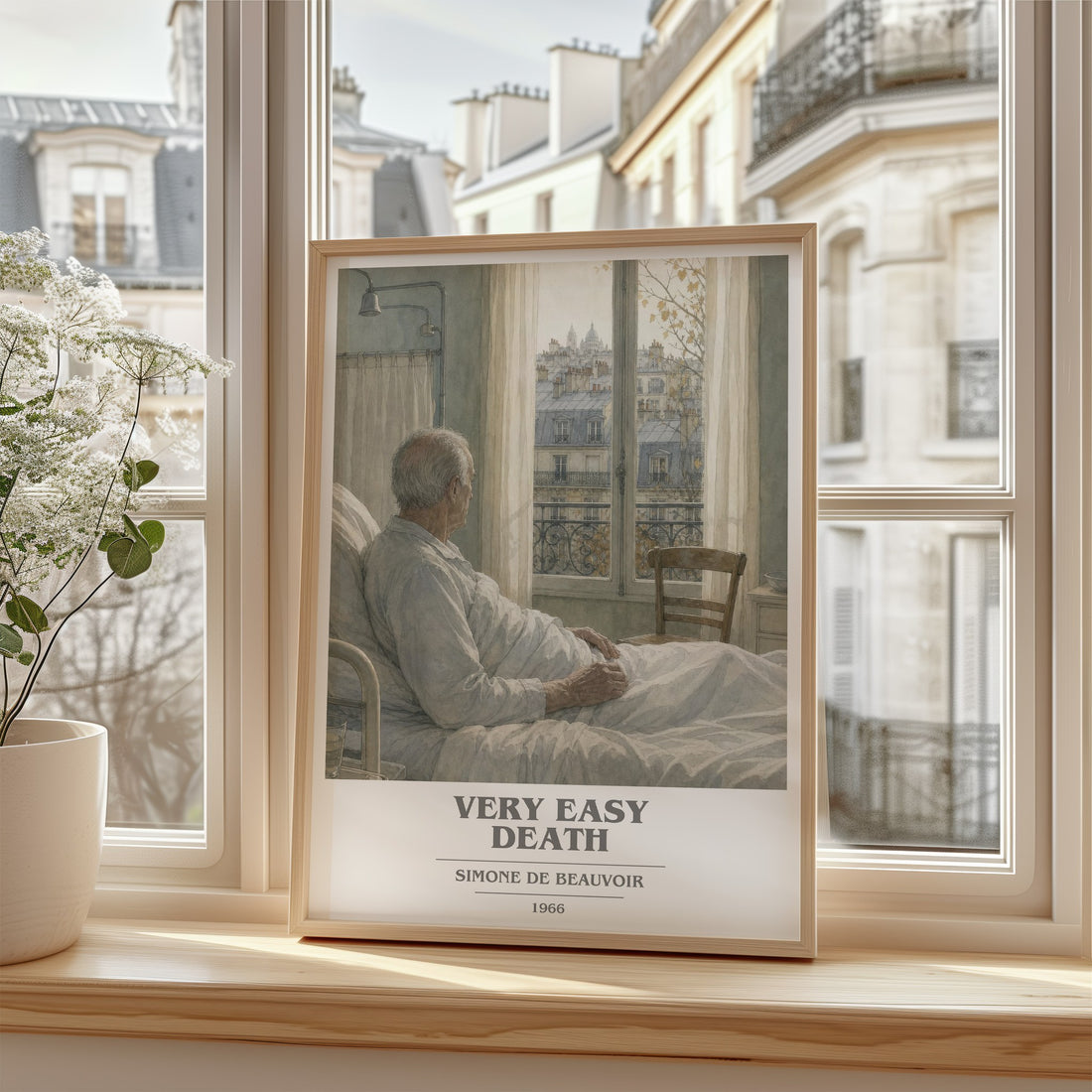 Very Easy Death book cover poster colour and style options – Simone de Beauvoir book art