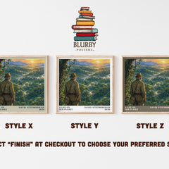 A Life on Our Planet literary print in frame leaning in hallway – non fiction wall art