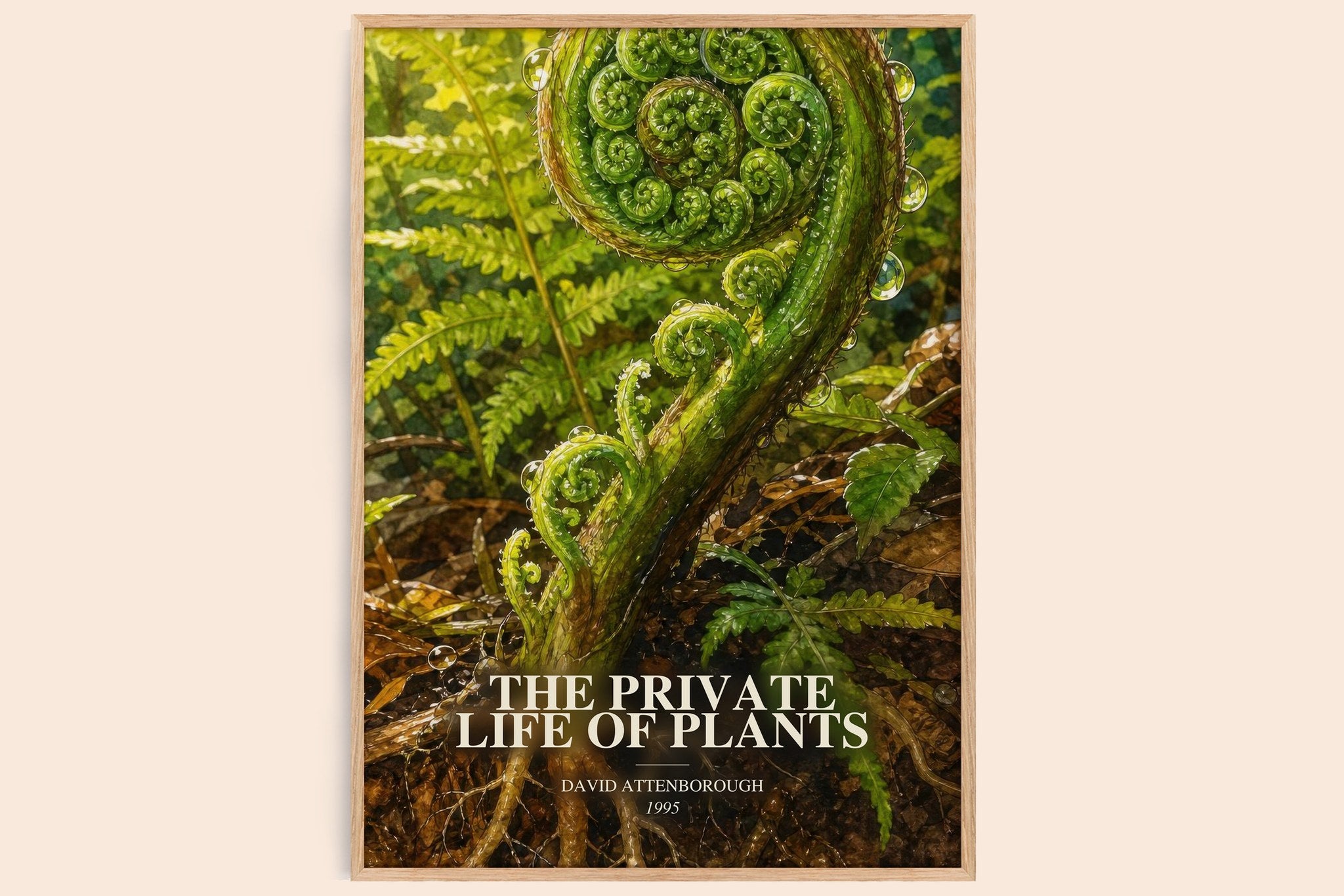 The private life of plants Book Watercolour Illustration by David Attenborough