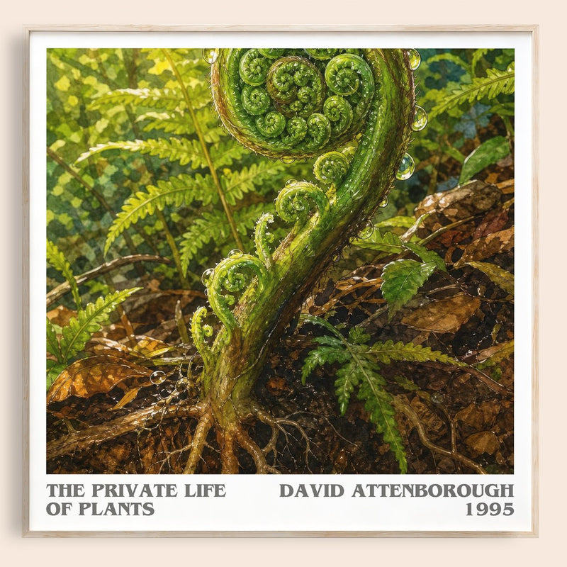 The private life of plants literary book poster by David Attenborough – framed literary art print