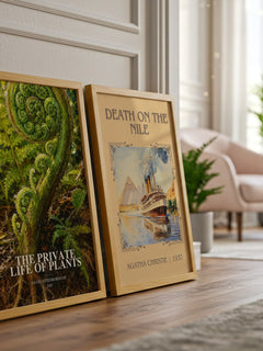 The private life of plants watercolour print framed by window – literary home decor