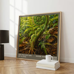The private life of plants literary print framed by window – literary home decor