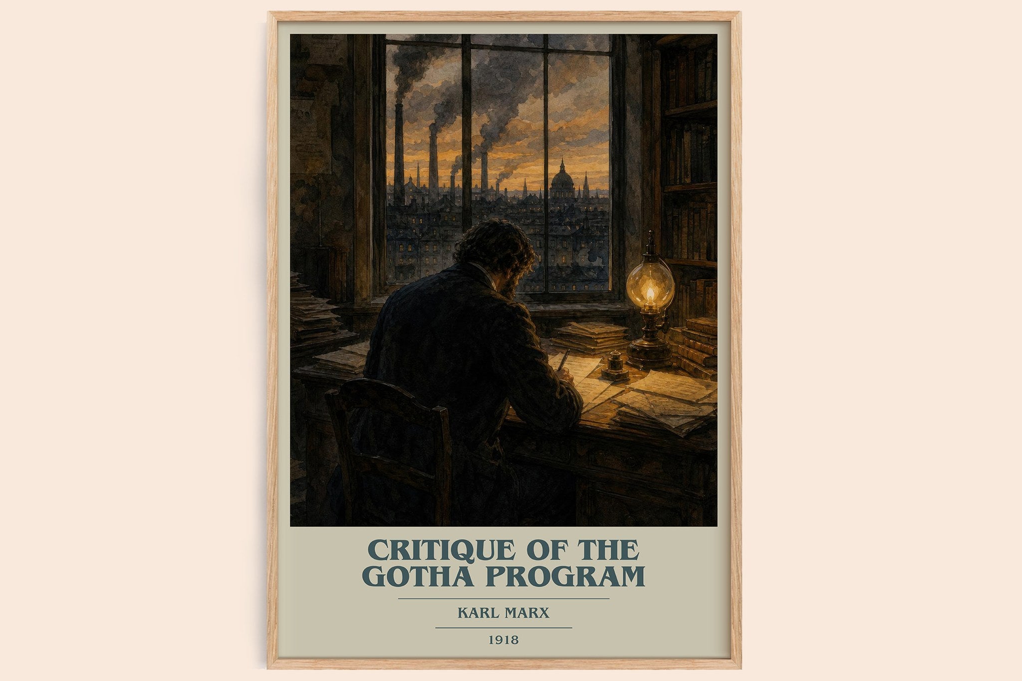 Critique of the Gotha program Book Cover Poster by Karl Marx