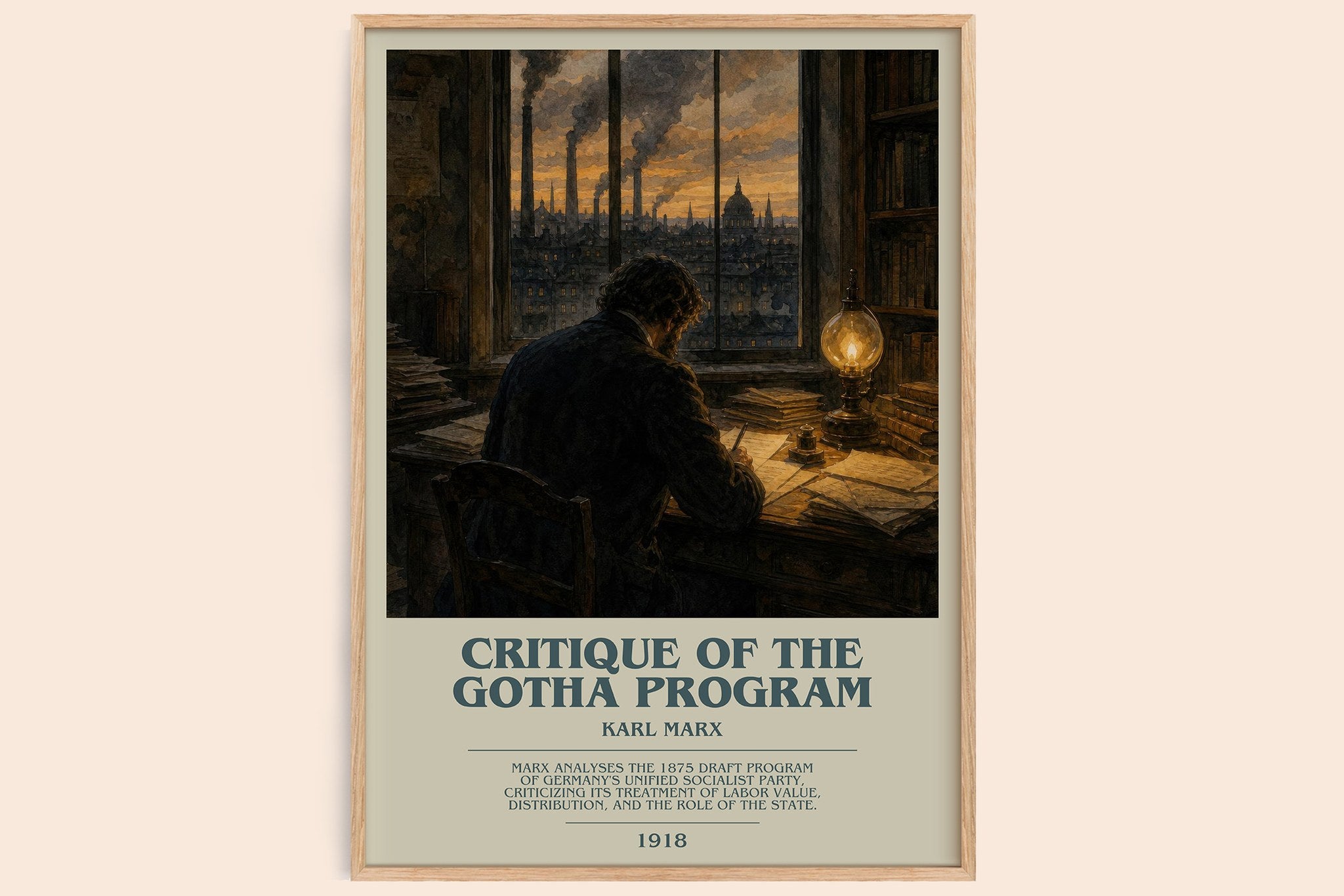Critique of the Gotha program Bookish Wall Art by Karl Marx