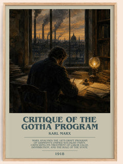 Critique of the Gotha program bookish book poster by Karl Marx – framed literary art print