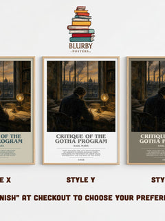 Critique of the Gotha program bookish print in frame leaning in hallway – philosophy wall art