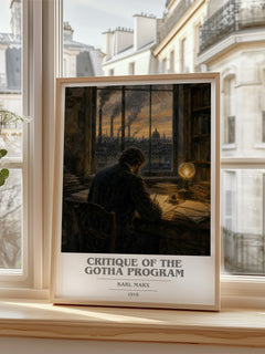 Critique of the Gotha program book cover poster colour and style options – Karl Marx book art
