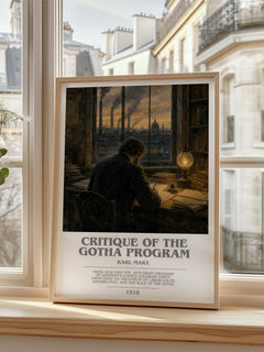 Critique of the Gotha program bookish poster colour and style options – Karl Marx book art