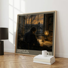 Critique of the Gotha program literary print framed by window – literary home decor