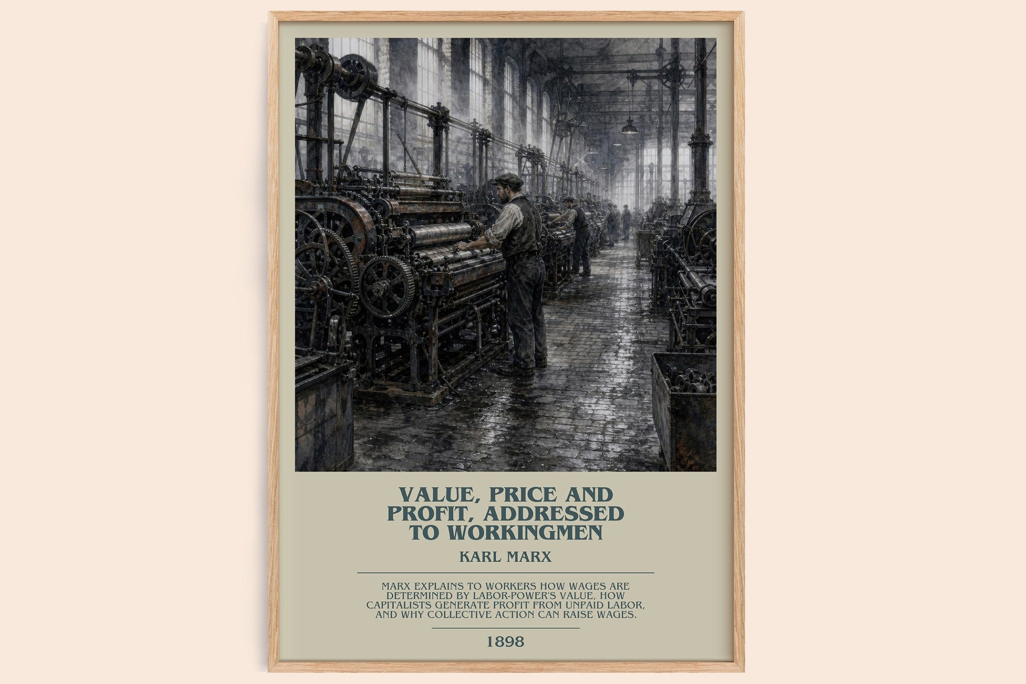 Value, price and profit, addressed to workingmen Bookish Wall Art by Karl Marx