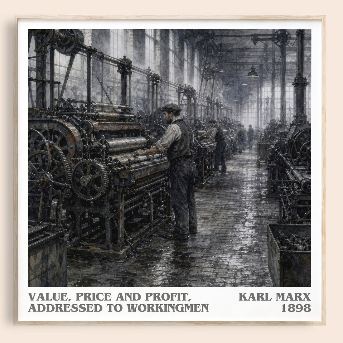 Value, price and profit, addressed to workingmen literary book poster by Karl Marx – framed literary art print