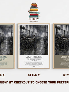 Value, price and profit, addressed to workingmen bookish print in frame leaning in hallway – non fiction wall art