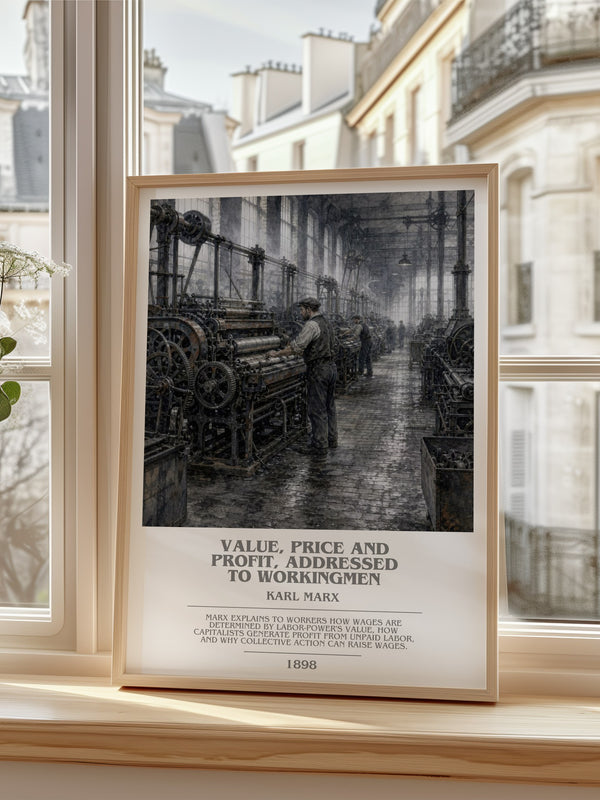 Value, price and profit, addressed to workingmen bookish poster colour and style options – Karl Marx book art