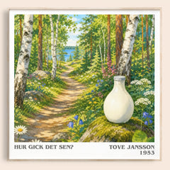 Hur gick det sen? literary book poster by Tove Jansson – framed literary art print