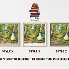 Hur gick det sen? literary print in frame leaning in hallway – childrens wall art