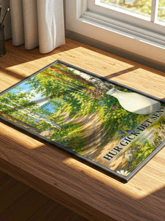 Hur gick det sen? watercolour book poster framed on wall – childrens wall art