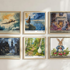 Hur gick det sen? literary art print colour and style options – Tove Jansson book art