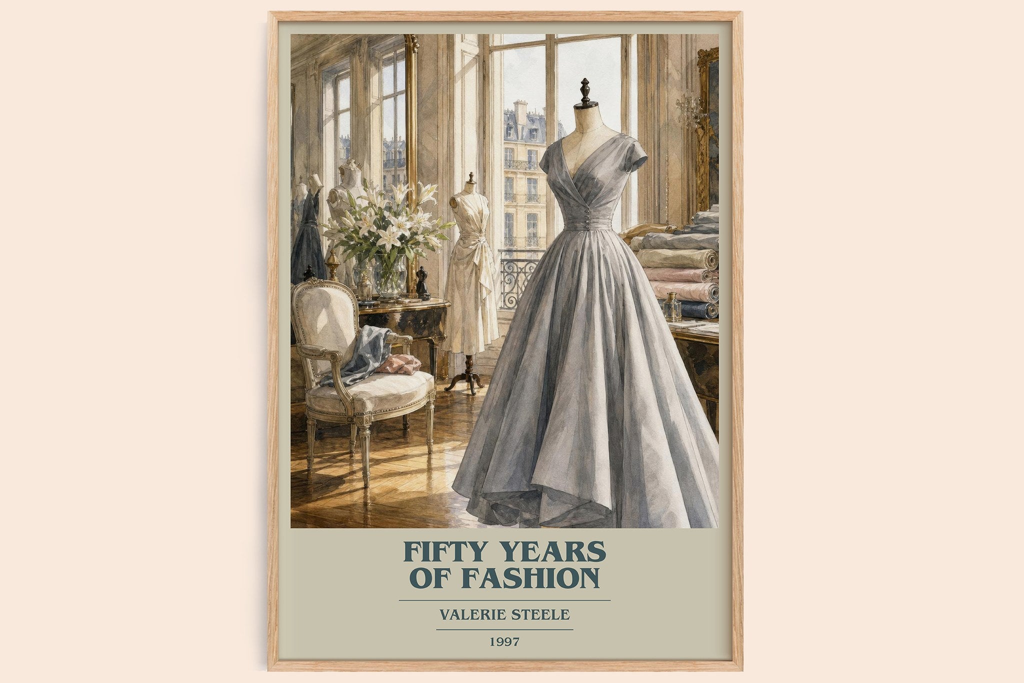 Fifty years of fashion Book Cover Poster by Valerie Steele