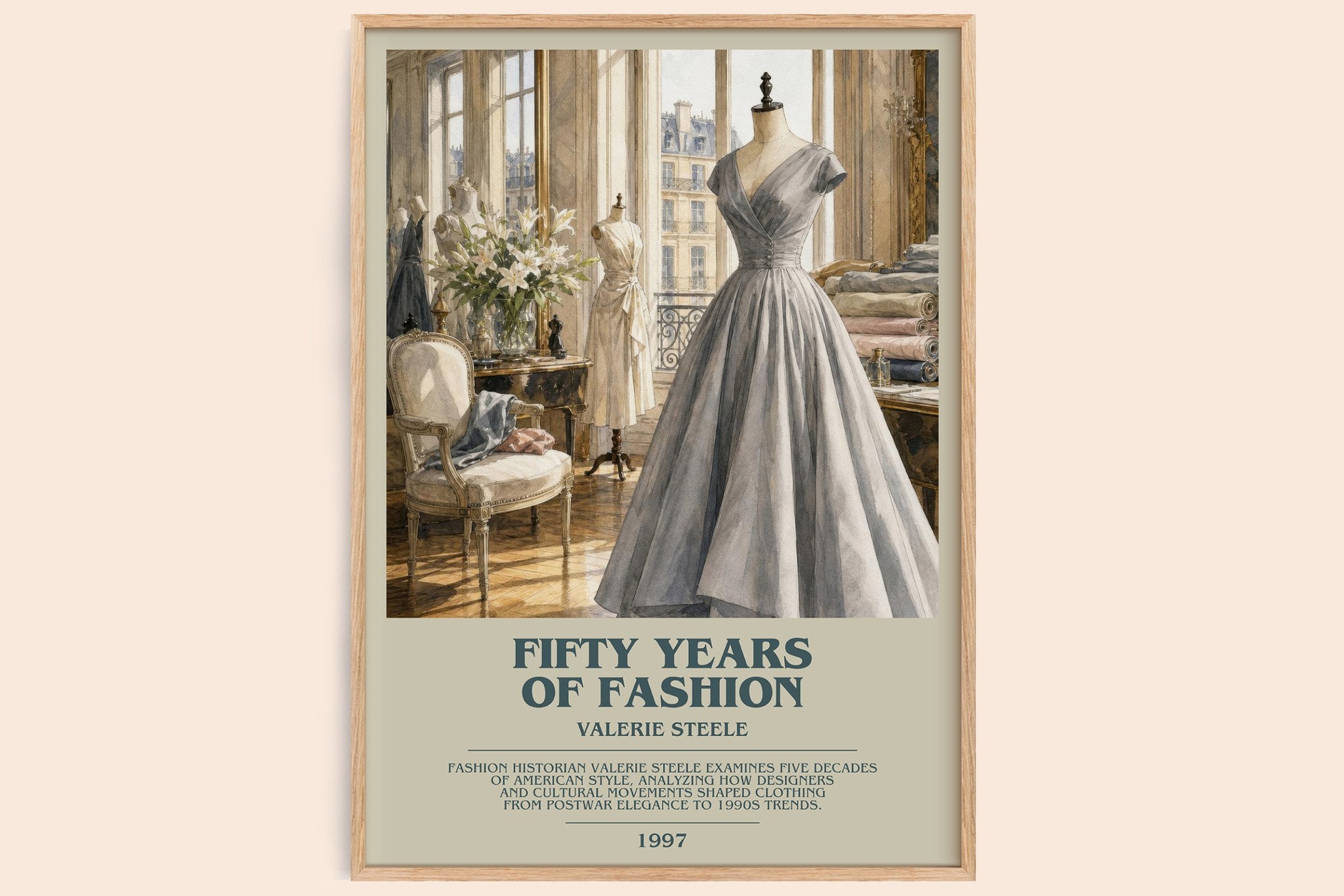 Fifty years of fashion Bookish Wall Art by Valerie Steele