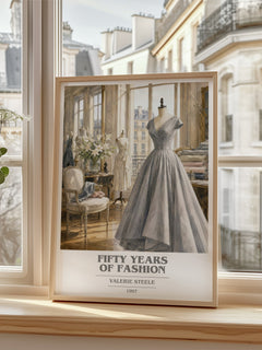 Fifty years of fashion book cover poster colour and style options – Valerie Steele book art