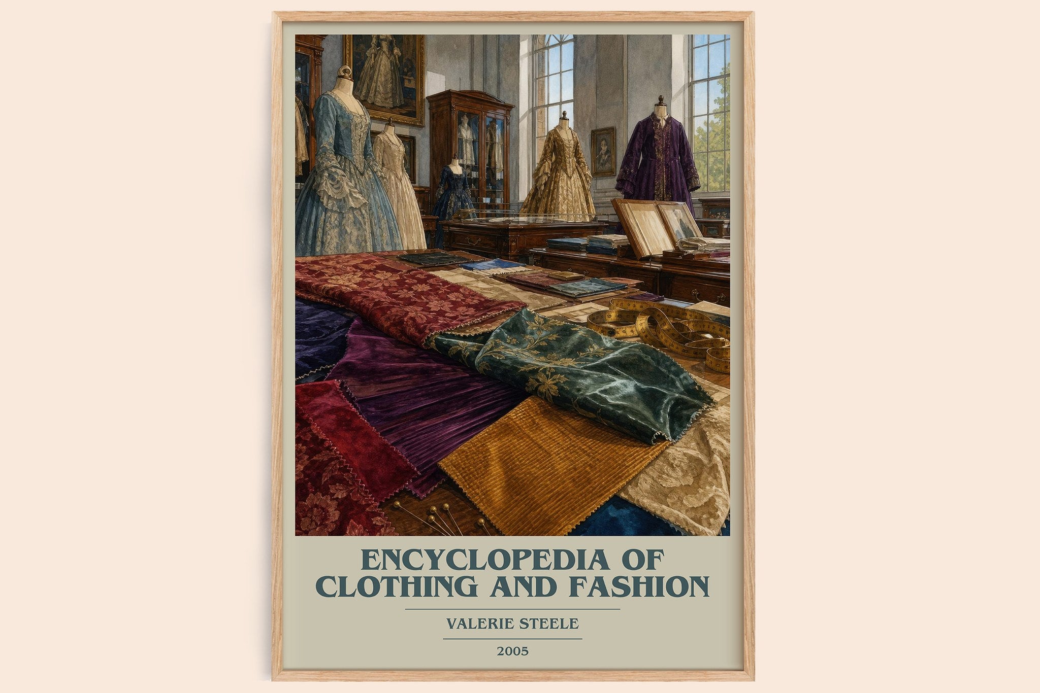 Encyclopedia of clothing and fashion Book Cover Poster by V. Steele