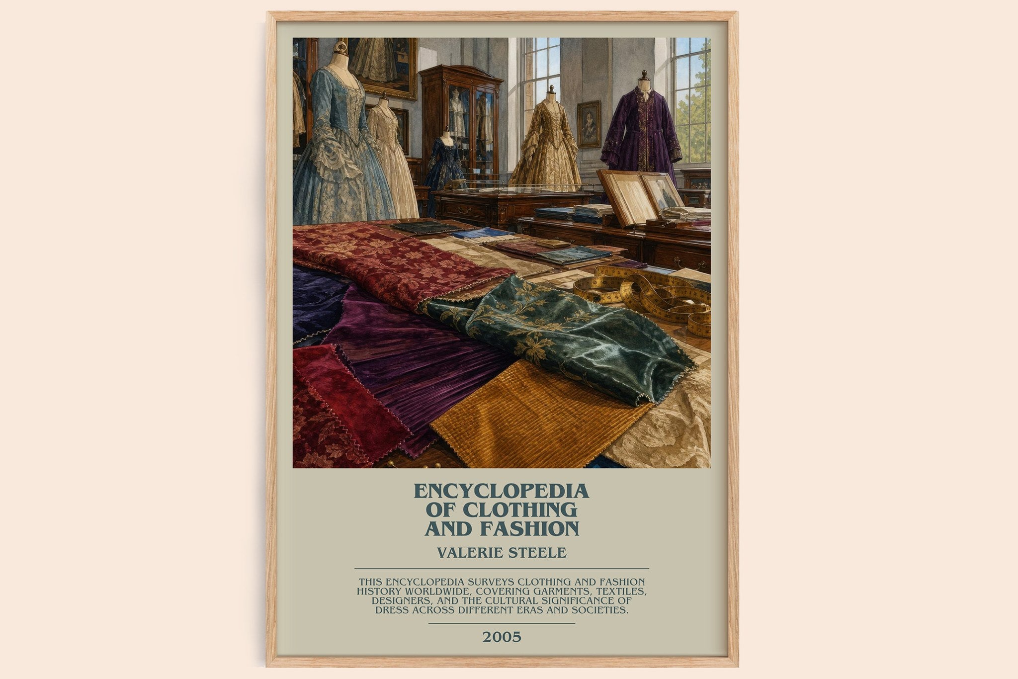 Encyclopedia of clothing and fashion Bookish Wall Art by V. Steele
