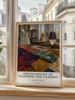Encyclopedia of clothing and fashion book cover poster colour and style options – Valerie Steele book art