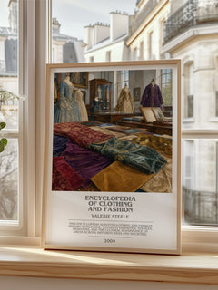 Encyclopedia of clothing and fashion bookish poster colour and style options – Valerie Steele book art