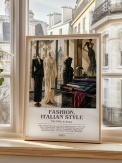 Fashion, Italian style bookish poster colour and style options – Valerie Steele book art