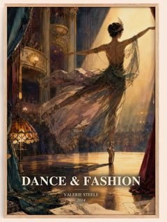 Dance & fashion watercolour book poster by Valerie Steele – framed literary art print