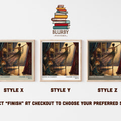 Dance & fashion literary print in frame leaning in hallway – non fiction wall art