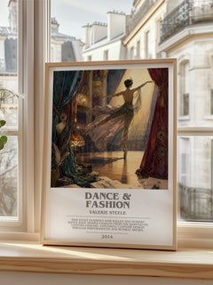 Dance & fashion bookish poster colour and style options – Valerie Steele book art