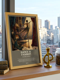 Dance & fashion bookish print framed by window – literary home decor