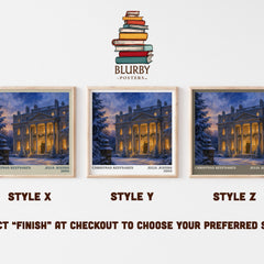 Christmas Keepsakes Literary Art Print by Julia Justiss – Style X, Y and Z square prints side by side – choose your finish
