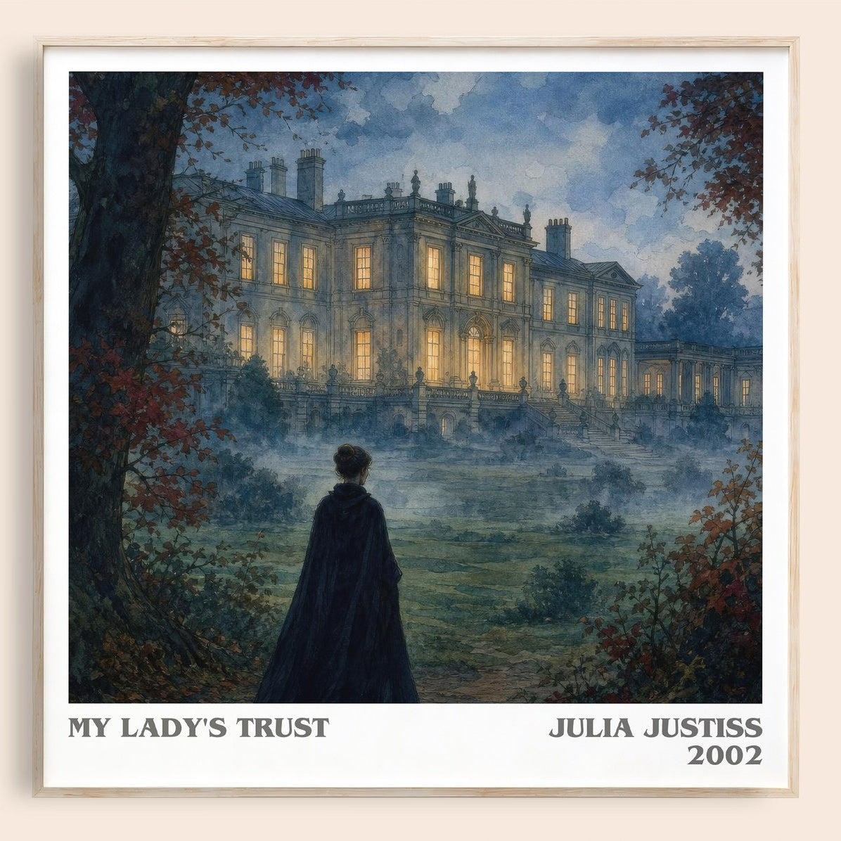 My Lady's Trust literary book poster by Julia Justiss – framed literary art print