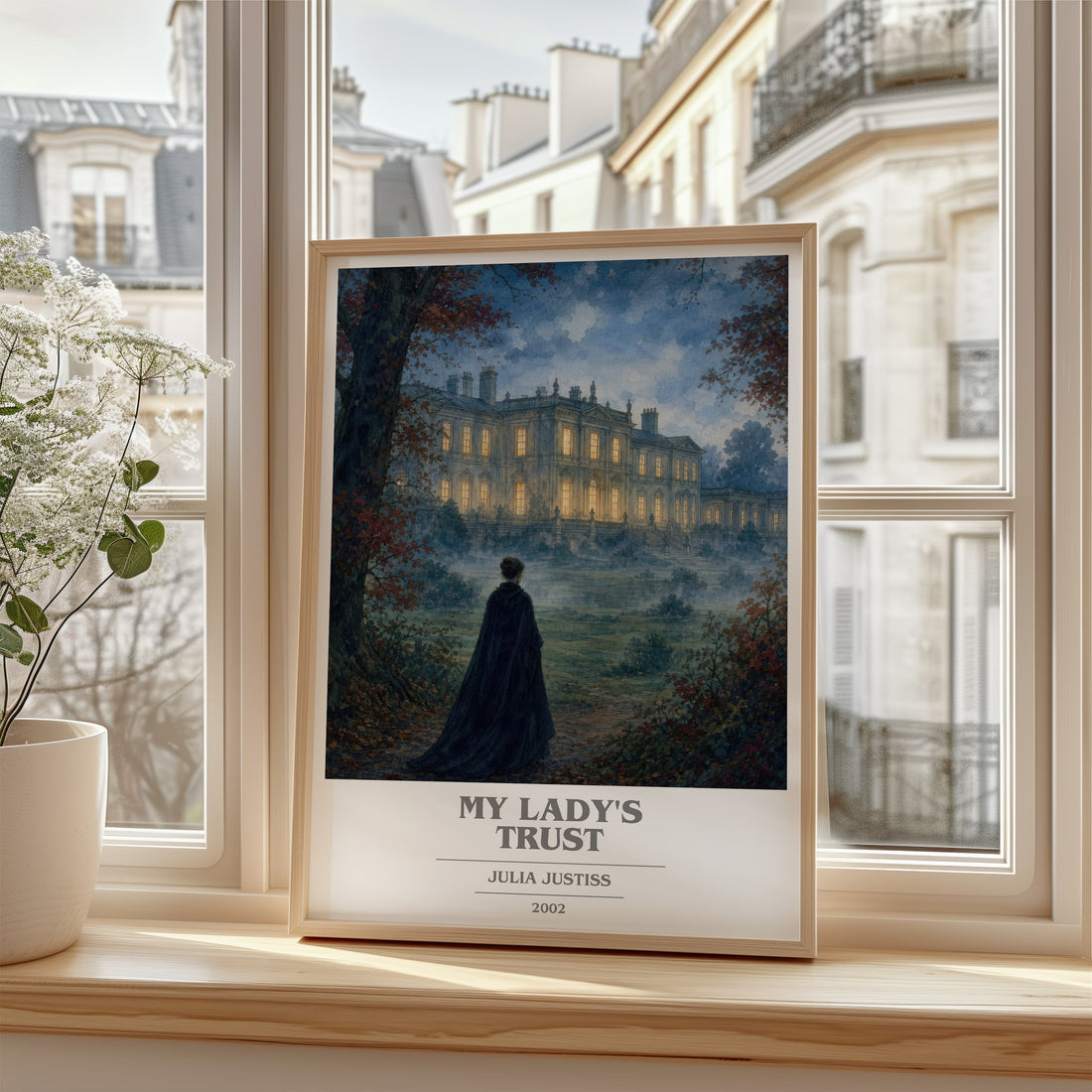 My Lady's Trust book cover poster colour and style options – Julia Justiss book art