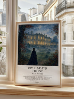My Lady's Trust bookish poster colour and style options – Julia Justiss book art