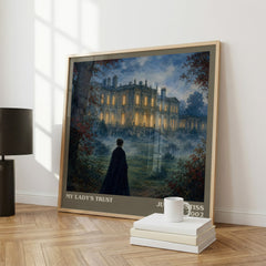 My Lady's Trust literary print framed by window – literary home decor