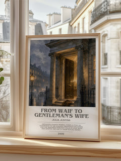 From Waif to Gentleman's Wife bookish poster colour and style options – Julia Justiss book art