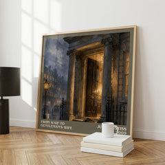 From Waif to Gentleman's Wife literary print framed by window – literary home decor