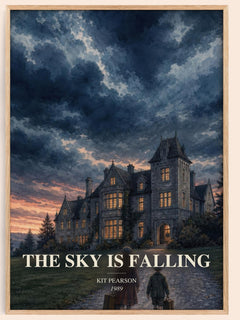 The sky is falling watercolour book poster by Kit Pearson – framed literary art print