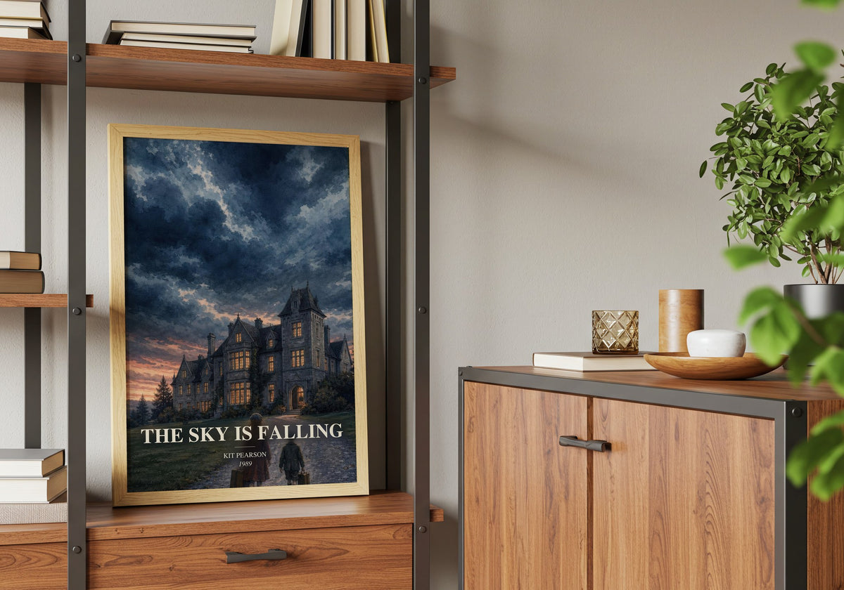 The sky is falling book watercolour illustration paper finish options – matte satin gloss