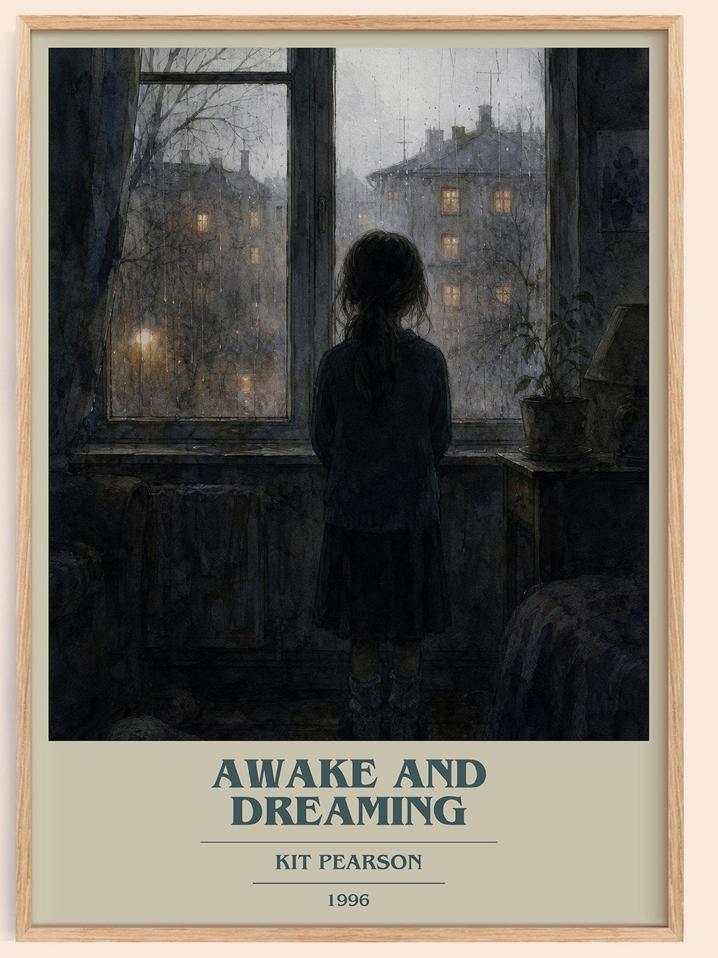Awake and Dreaming book cover book poster by Kit Pearson – framed literary art print