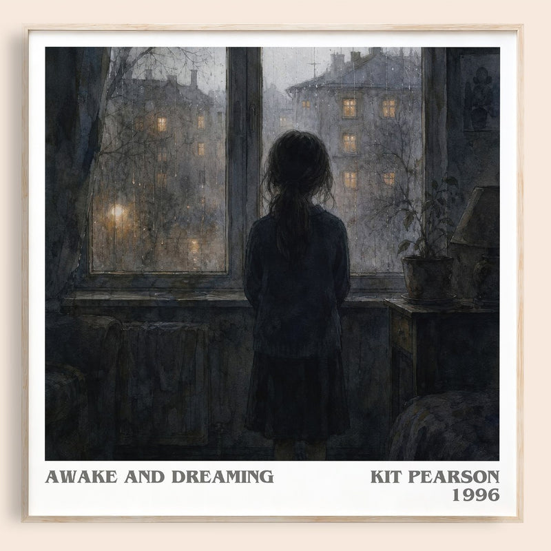 Awake and Dreaming literary book poster by Kit Pearson – framed literary art print