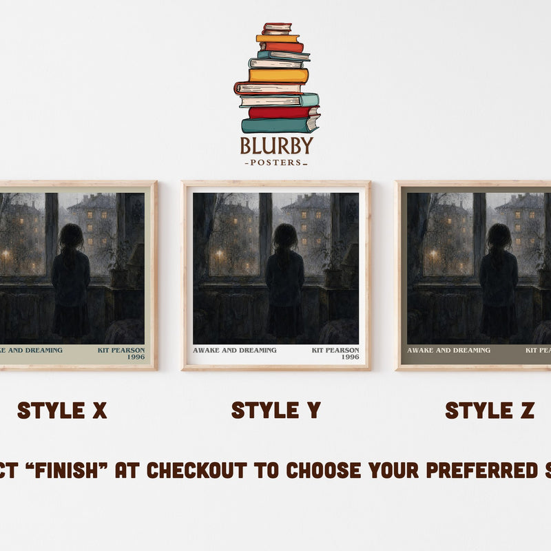 Awake and Dreaming literary print in frame leaning in hallway – childrens wall art