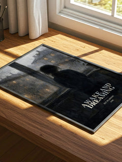 Awake and Dreaming watercolour book poster framed on wall – childrens wall art