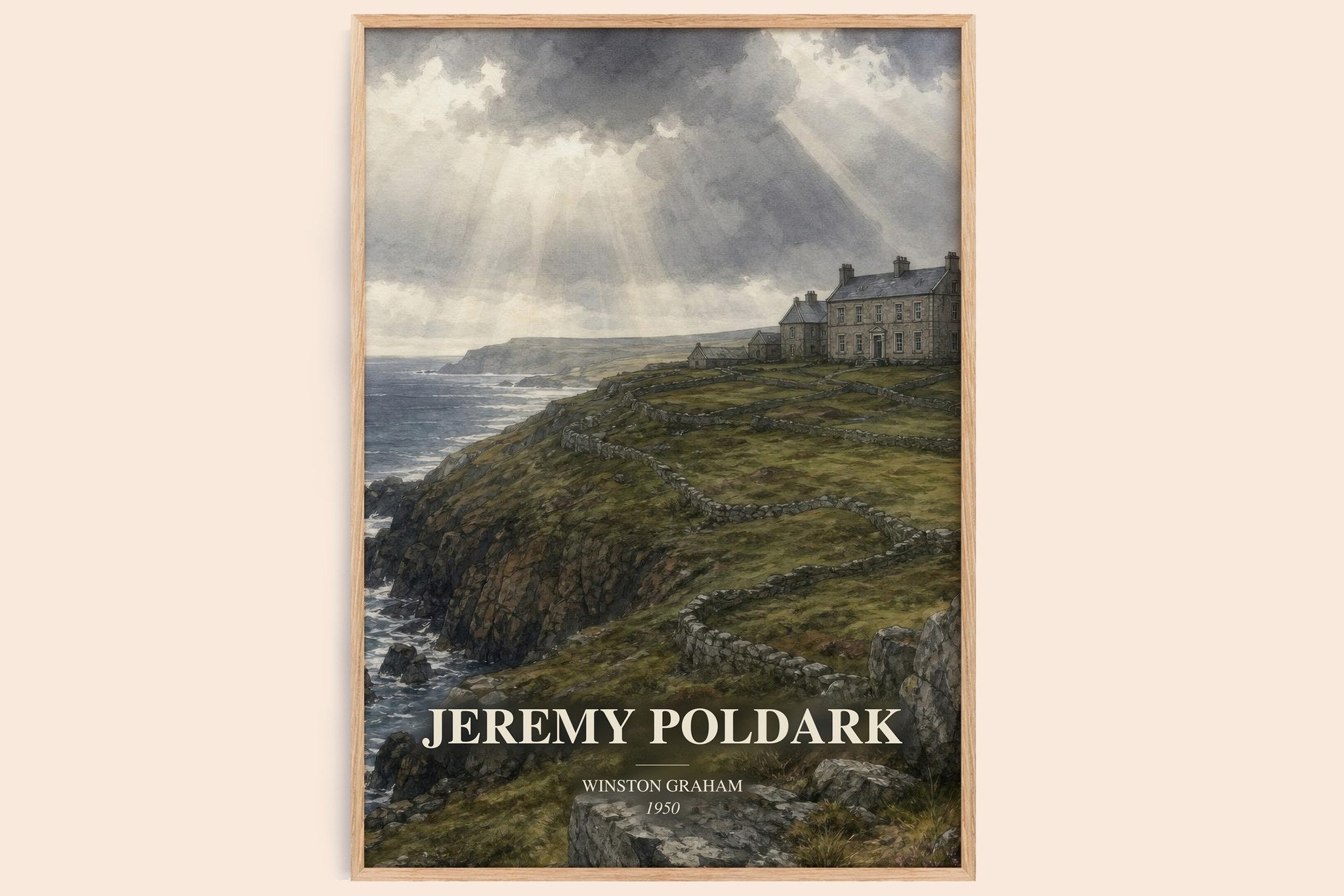 Jeremy Poldark Book Watercolour Illustration by Winston Graham