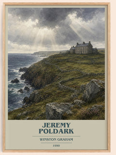 Jeremy Poldark book cover book poster by Winston Graham – framed literary art print