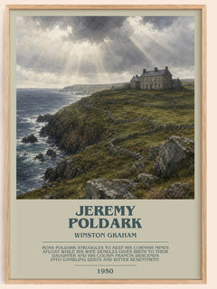 Jeremy Poldark bookish book poster by Winston Graham – framed literary art print