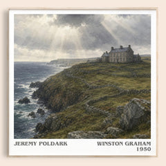 Jeremy Poldark literary book poster by Winston Graham – framed literary art print